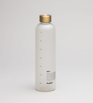 Healthish Time Marked Water Bottle AM Morning Side